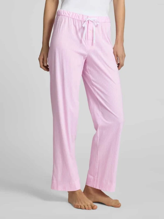 Zdjęcie produktu Spodnie od piżamy w paski Lauren Ralph Lauren Różowy