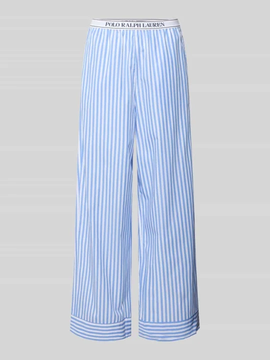 Zdjęcie produktu Spodnie od piżamy z elastycznym paskiem z logo Polo Ralph Lauren Jasnoniebieski