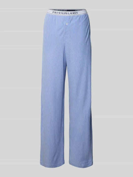 Zdjęcie produktu Spodnie od piżamy z elastycznym paskiem z logo Polo Ralph Lauren Niebieski