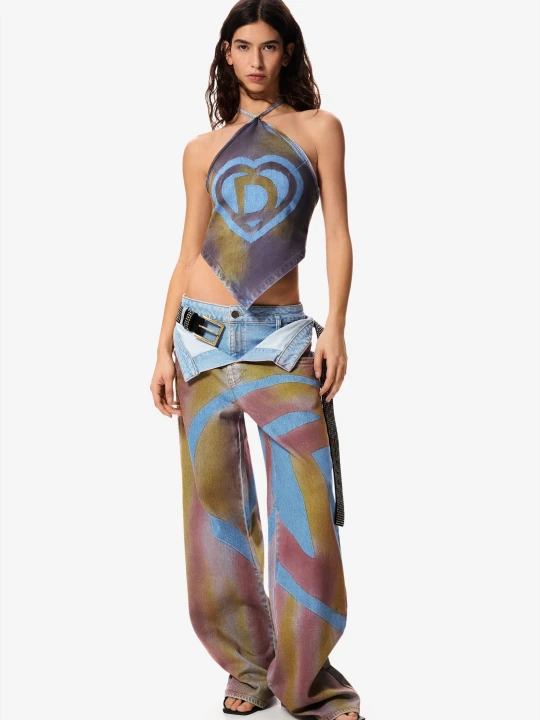 Zdjęcie produktu Spodnie oversize Masha Popova Desigual żółty