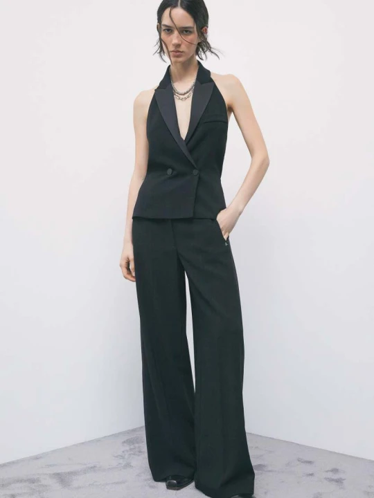 Zdjęcie produktu Spodnie palazzo color-block Patrizia Pepe