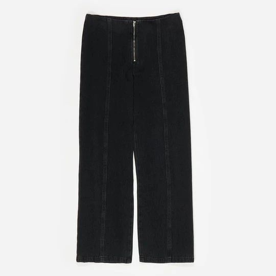 Zdjęcie produktu Spodnie proste denim czarne efekt sprania BIMBA Y LOLA