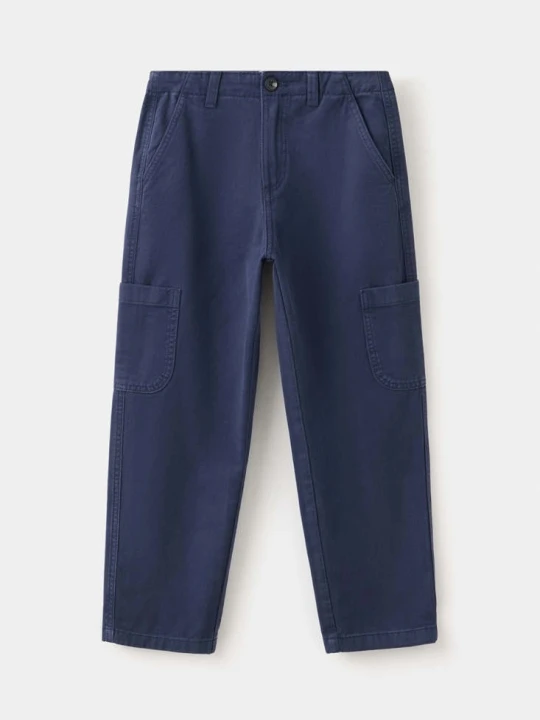 Zdjęcie produktu Spodnie regular fit cargo z bawełny granatowy - Dzieci - - MANGO KIDS