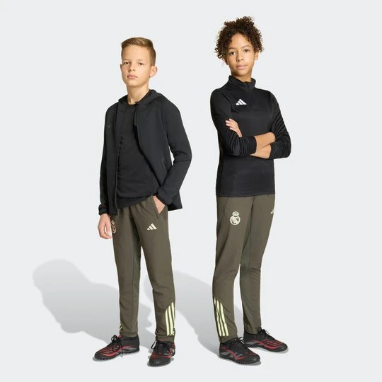 Zdjęcie produktu Spodnie reprezentacyjne dla dzieci Real Madryt Tiro 25 Competition Adidas Utility Grey