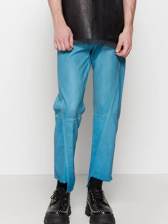 Zdjęcie produktu Spodnie skórzane Lanvin turkusowy