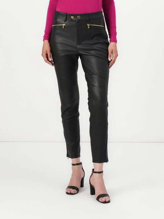 Zdjęcie produktu Spodnie skórzane Lauren Ralph Lauren czarny