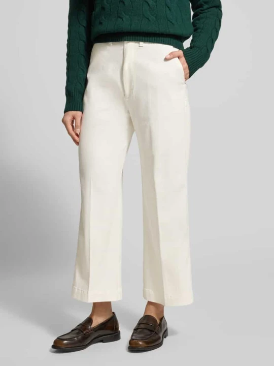 Zdjęcie produktu Chinosy o skróconym kroju z kieszeniami z wypustkami na tyle Polo Ralph Lauren Écru