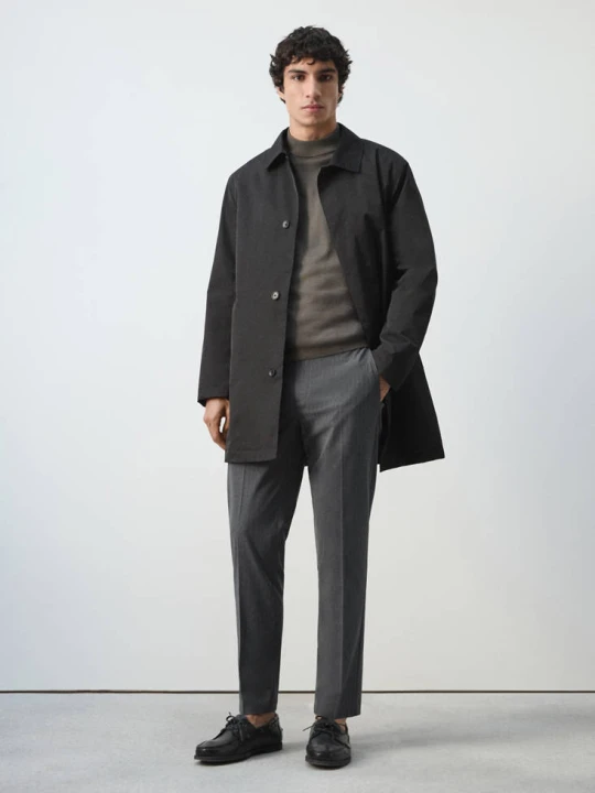 Zdjęcie produktu Spodnie slim fit cropped szary - Mężczyzna - - MANGO MAN
