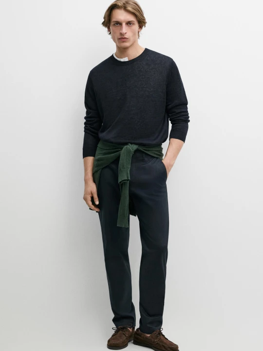 Zdjęcie produktu Spodnie Slim Fit - Granatowy - Massimo Dutti - Male