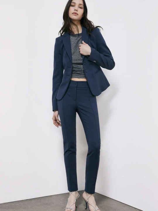 Zdjęcie produktu Spodnie slim fit Patrizia Pepe granatowy