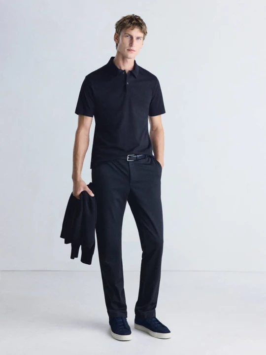Zdjęcie produktu Spodnie slim fit z termoregulującej mieszanki wełny granatowy - Mężczyzna - MANGO MAN