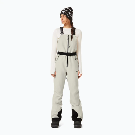 Zdjęcie produktu Spodnie snowboardowe damskie Oakley TNP Harper Softshell Bib mist Beżowy