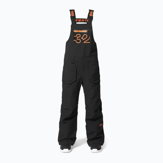 Zdjęcie produktu Spodnie snowboardowe dziecięce ThirtyTwo Youth Basement Bib black/orange