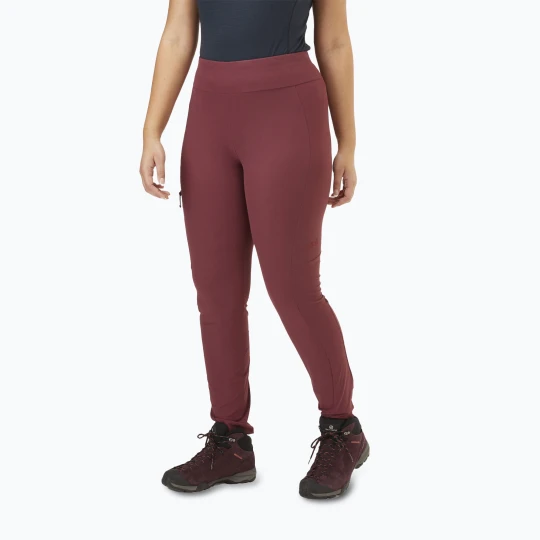 Zdjęcie produktu Spodnie softshell damskie Rab Elevation deep heather Bordowy