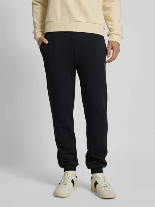 Zdjęcie produktu Spodnie dresowe o kroju oversized z czystej Bawełna Model 'WEI_CNY' Boss Czarny