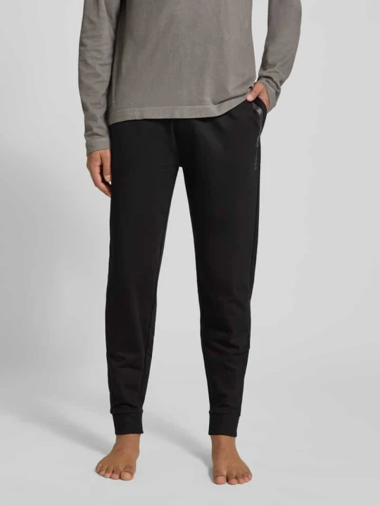 Zdjęcie produktu Spodnie sportowe o kroju regular fit z czystej bawełny model ‘AUTHENTIC PANTS’ Boss Czarny