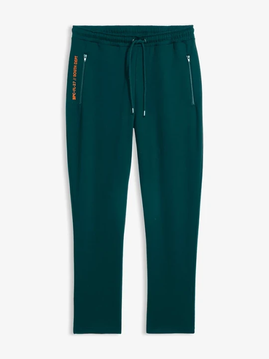 Zdjęcie produktu Spodnie sportowe regular fit, prosta nogawka BonPrix zielony