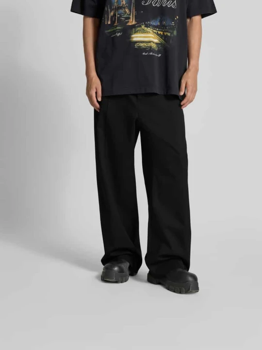 Zdjęcie produktu Spodnie Straight Fit z mieszanki żywej wełny Vetements Czarny