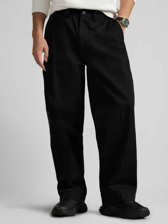 Zdjęcie produktu Spodnie o szerokim kroju regular fit z czystej bawełny Polo Ralph Lauren Czarny