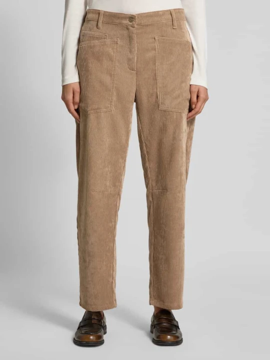 Zdjęcie produktu Spodnie sztruksowe o kroju barrel fit model ‘OCEAN’ CAMBIO Camel