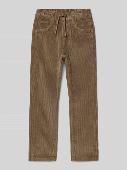 Zdjęcie produktu Spodnie sztruksowe o kroju regular fit z czystej bawełny model ‘JOGGSTYLE PELLE’ s.Oliver Średniobrązowy