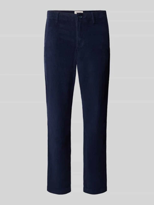 Zdjęcie produktu spodnie sztruksowe o kroju regular fit z wpuszczanymi kieszeniami Jack&Jones Granatowy