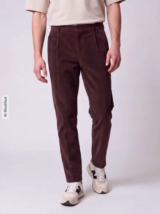 Zdjęcie produktu Spodnie sztruksowe o kroju relaxed fit z mieszanka bawełny model 'Lui_2V-D' Strellson Ciemnobrązowy