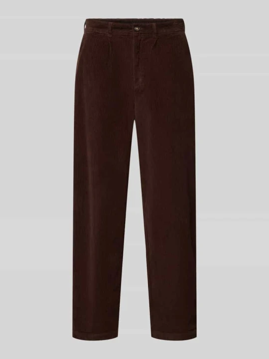 Zdjęcie produktu Spodnie sztruksowe o kroju relaxed fit z mieszanki bawełny Barbour Ciemnobrązowy