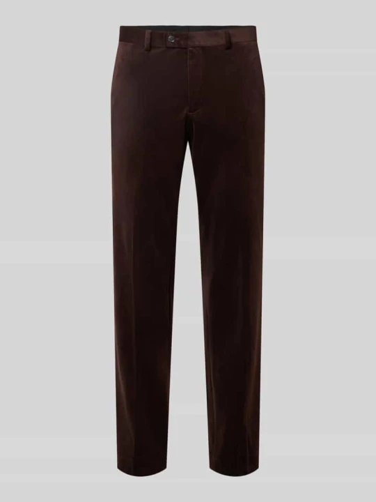 Zdjęcie produktu Spodnie sztruksowe o kroju slim fit z dodatkiem streczu MCNEAL Ciemnobrązowy