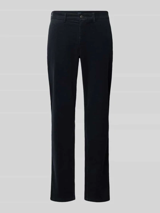 Zdjęcie produktu Spodnie sztruksowe o kroju slim fit z kieszenią z tyłu MCNEAL Granatowy