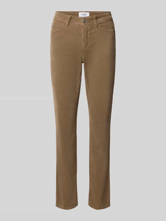 Zdjęcie produktu Spodnie sztruksowe o kroju slim fit z mieszanki bawełny model 'PIPER CROPPED' CAMBIO