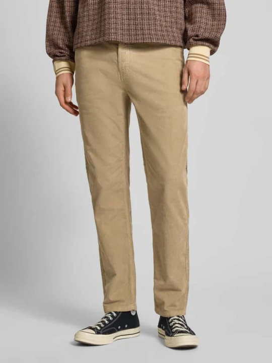 Zdjęcie produktu Spodnie sztruksowe o kroju slim fit z mieszanki bawełny Pepe Jeans Camel
