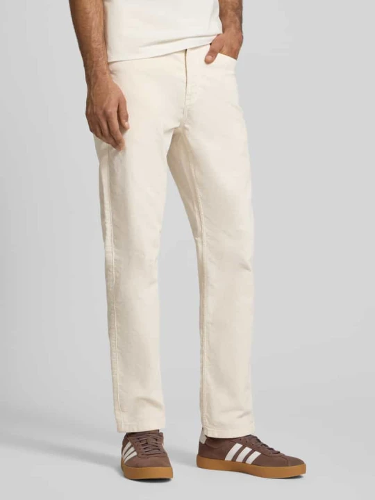 Zdjęcie produktu Spodnie sztruksowe o kroju slim fit z mieszanki bawełny Pepe Jeans Złamany biały