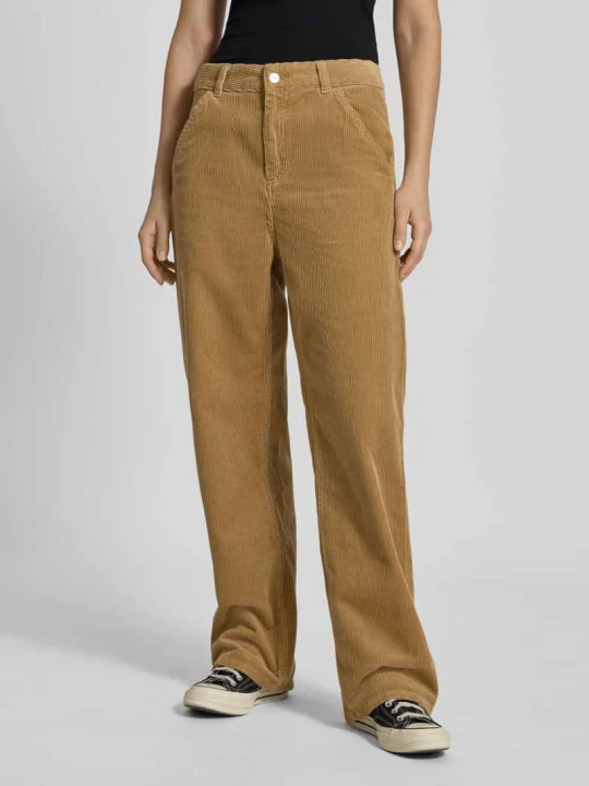 Zdjęcie produktu Spodnie sztruksowe o kroju straight fit z 5 kieszeniami model ‘Coventry’ Carhartt WIP Beżowy