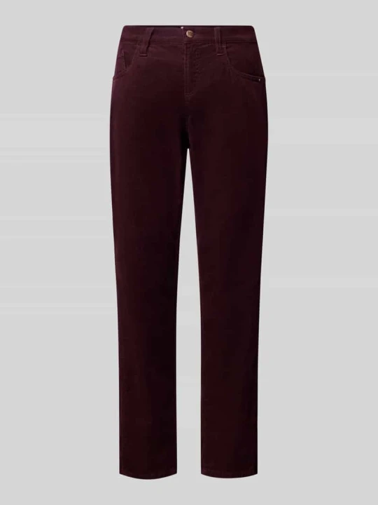 Zdjęcie produktu Spodnie sztruksowe o kroju tapered fit z mieszanki bawełny model 'MILEY' BRAX Ciemnobrązowy