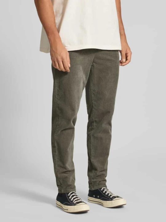 Zdjęcie produktu Spodnie sztruksowe o kroju tapered z mieszanki bawełny model ‘LINUS’ Only & Sons Trzcinowy