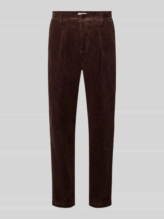 Zdjęcie produktu Spodnie sztruksowe z elastycznym pasem model 'MARC' Casual Friday Czekoladowy