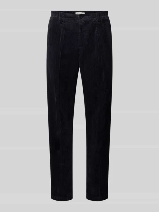 Zdjęcie produktu Spodnie sztruksowe z elastycznym pasem model 'MARC' Casual Friday Granatowy
