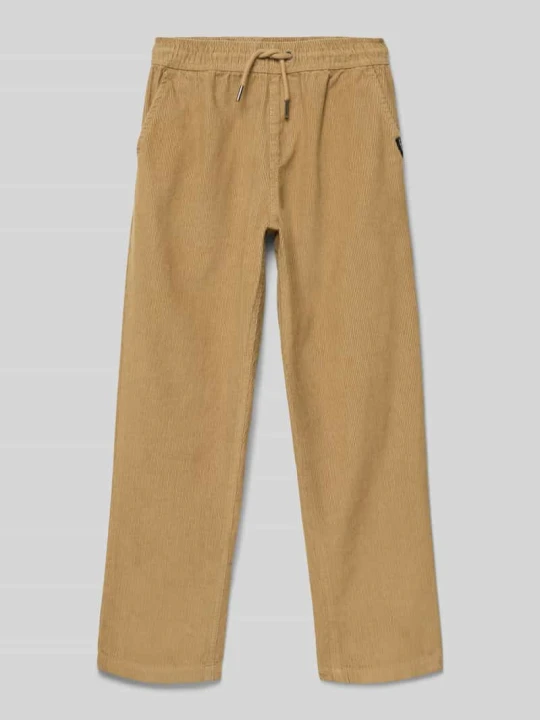 Zdjęcie produktu Spodnie sztruksowe z elastycznym pasem model „TAXER” Quiksilver Camel