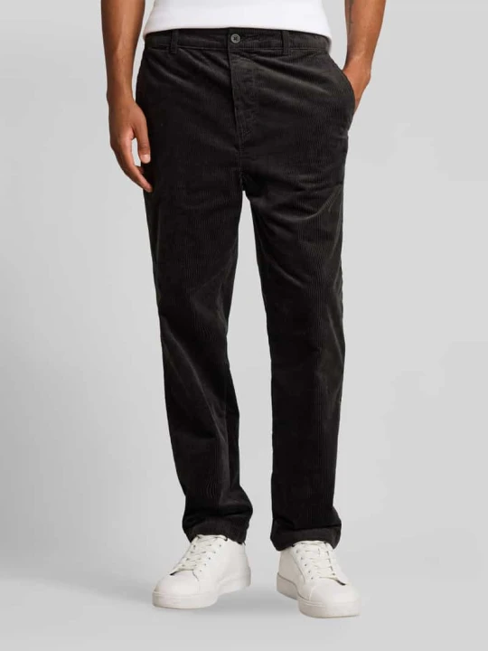 Zdjęcie produktu Spodnie sztruksowe o kroju relaxed fit z mieszanki bawełny Tom Tailor Grafitowy