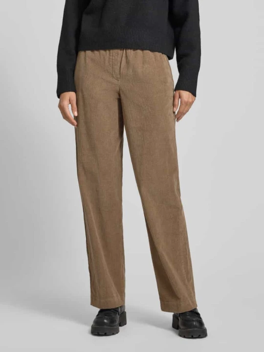 Zdjęcie produktu Spodnie sztruksowe z szeroką nogawką z mieszanki bawełny model ‘JAIMILAA CORDUROY’ ARMEDANGELS