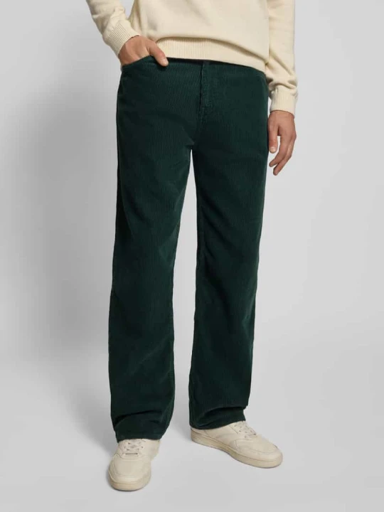 Zdjęcie produktu Spodnie sztruksowe z wpuszczanymi kieszeniami model ‘MATRIX PANT’ Edwin Ciemnozielony