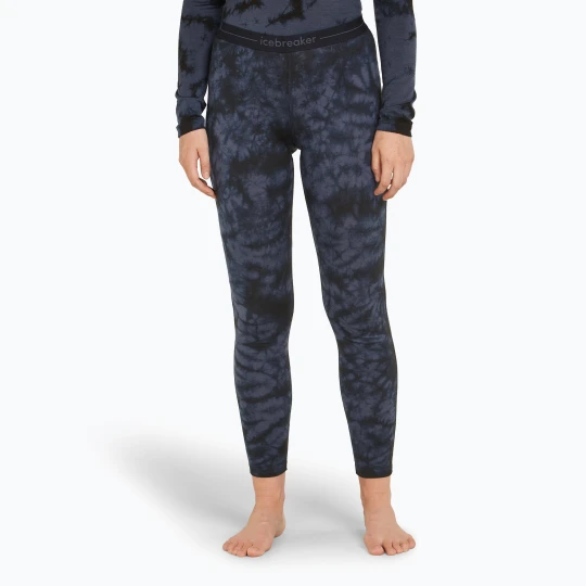 Zdjęcie produktu Spodnie termoaktywne damskie icebreaker Merino 200 Oasis Leggings Cloud Dye graphite/black Granatowy