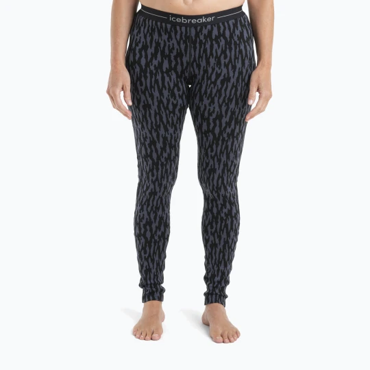 Zdjęcie produktu Spodnie termoaktywne damskie icebreaker Merino 260 Vertex Leggings Glacial Camo graphite / black / j