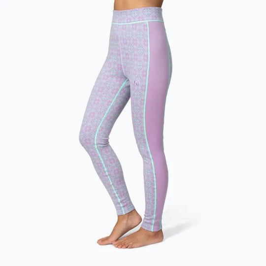Zdjęcie produktu Spodnie termoaktywne damskie KARI TRAA Rose High Waist lily Fioletowy