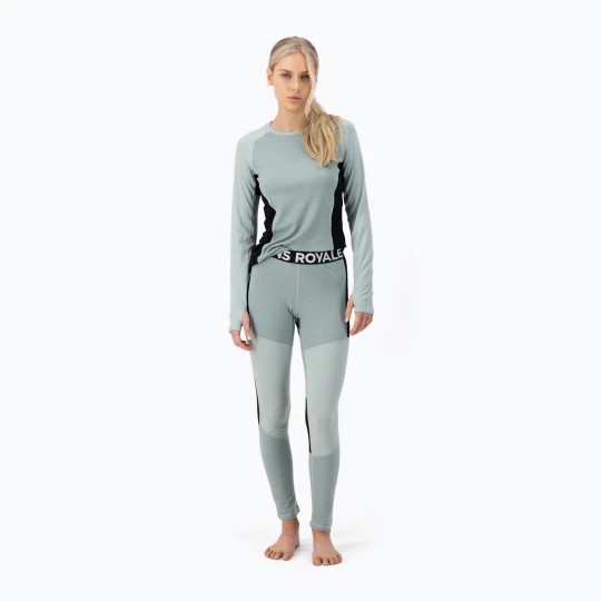 Zdjęcie produktu Spodnie termoaktywne damskie Mons Royale Olympus Merino Base Layer dew / black Niebieski