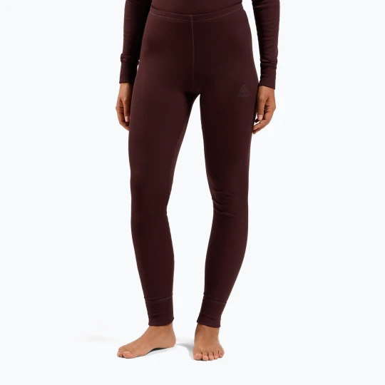 Zdjęcie produktu Spodnie termoaktywne damskie ODLO Active Warm Bl Bottom Long fudge Bordowy