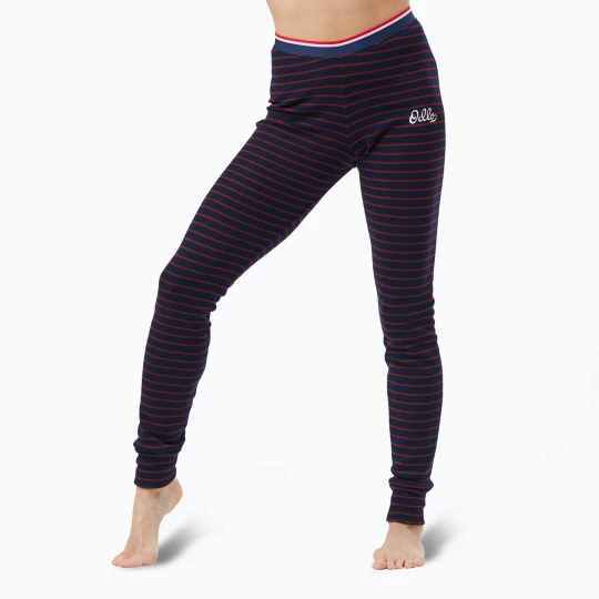 Zdjęcie produktu Spodnie termoaktywne damskie ODLO Active Warm Originals Stripes Bl Bottom Long dark saphire Granatowy