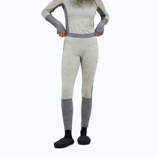 Zdjęcie produktu Spodnie termoaktywne damskie Peak Performance Peak Performance Magic 7/8 Long Johns Wool-Blend Baselayer med grey melange/melange grey
