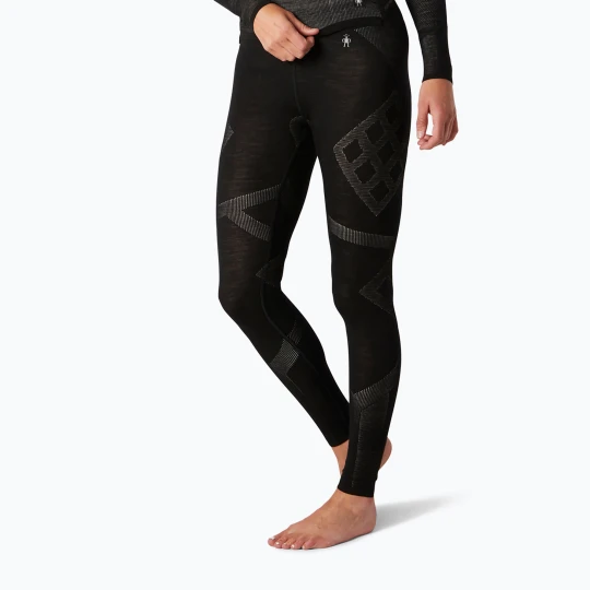 Zdjęcie produktu Spodnie termoaktywne damskie Smartwool Intraknit Thermal Merino Base Layer Bottom black / white
